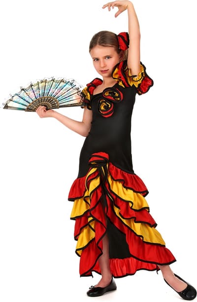 Spaanse danseres outfit voor meisjes - Kinderkostuums - 134/146