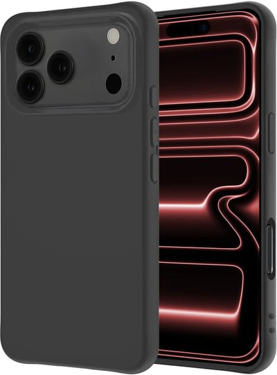 Hoesje - Geschikt voor Apple iPhone 17 Pro - Sterk & Shockproof - Hoes Cover - Siliconen Case - Zwart