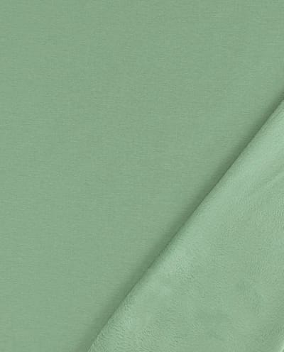 Alpen Fleece Stof Uni per Meter – Oud Groen – Warm & Zacht – Met Fleece Binnenkant – Voor Hoodies, Joggingbroeken & Loungewear