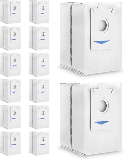 12 Stuks Stofzakken geschikt voor ECOVACS DEEBOT X2/X2 Omni/X2 Pro/DEX86 Stofzuiger Robot Vervangende Onderdelen, Auto-Leeg Station DDB030025