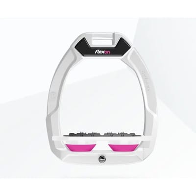 Veiligheidspaardrijzwepen Plat Ultra Grip Wit/Wit/Roze Flex-On Safe-On