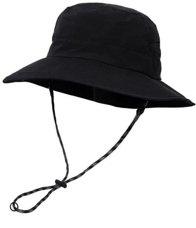 Zonnehoed, Bucket Hat, Cowboy Hoed voor Dames und Heren, Verstelbare Maat 55 - 62 cm, UV-bescherming, Snel Droog, One Size - Zwart