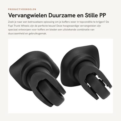 Dailygoods- Wielen Zwenkwielen Set van 4 - Geluidsarm - Drukbestendig - Hoogwaardige Materialen - Geschikt voor Bagage - Eenvoudige Installatie - Kofferswielen