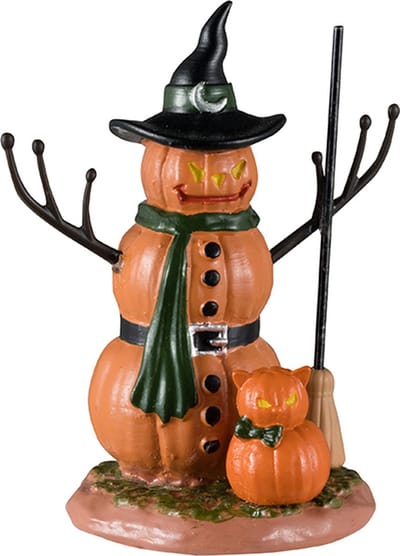 Spooky Town - Pumpkin Snowmen with Cat