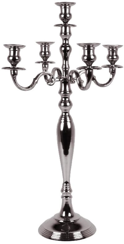 Baroque - Kandelaar - Kandelaar 5-Arms 80 cm - Zilver - Aluminium - 80x45x45 - Aluminium