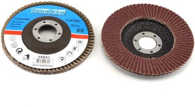 Lamellenschijf 115 mm K60 – Aluminium Oxide Schuurschijf voor Haakse Slijper – TOOLTECH