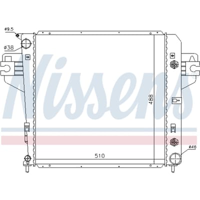 Radiator, motorkoeling NISSENS 61017