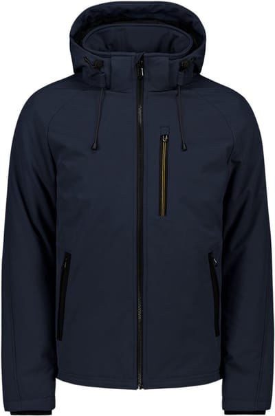 No Excess Jacket Short Fit Hooded Softshell Stretch Night Maat: L | Winterjassen Outlet | Heren | Blauw