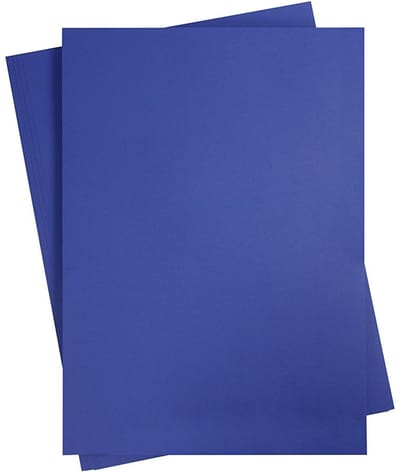 Blauw Karton 180 Grams - Blauw A2 Karton - Hobbykarton - Stevig Blauw Papier - A2 Blauw Papier 180 grams - Knutselpapier Knutselkarton - Koningsblauw - 42 x 60 cm - A2 - 10 Vellen