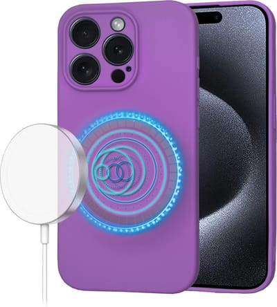 Hoesje geschikt voor Apple iPhone 15 Pro - Techsuit Soft Flex Silicone Back Cover - Geschikt voor MagSafe - Purple
