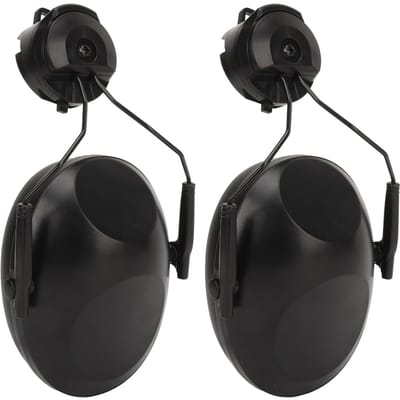 1 Paar Op Helm Te Bevestigen Oorbeschermers Noise Cancelling Zachte Comfortabele Gehoorbescherming Geluidswerend black