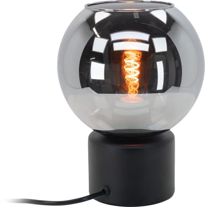 EGLO Centara Tafellamp - E27 - Ø 16.5 cm - Zwart/Smoke Glas