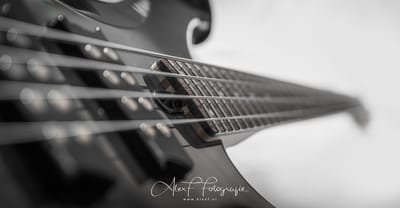 Alex F Fotografie - Canvas - Basgitaar 001 - 120x60cm