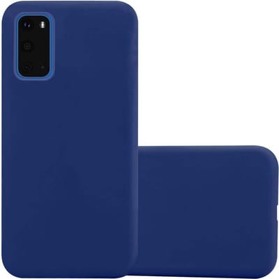 Cadorabo Hoesje geschikt voor Samsung Galaxy S20 in CANDY DONKER BLAUW - Beschermhoes gemaakt van flexibel TPU silicone Case Cover