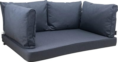 Madison - Loungekussen - Tuinkussen - Palletkussen - Rugkussen - Waterbestendig - 5-delig - 120 x 80cm - Manchester Denim Grijs