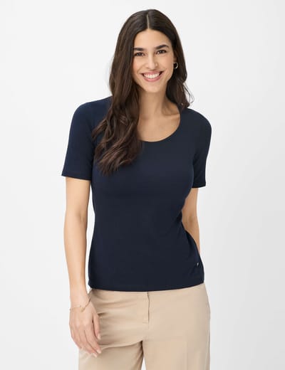 Brax Dames Shirt  Style CORA navy, donkerblauw, maat 48