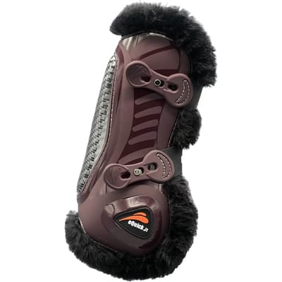 Frontlaarzen voor paarden met bont eQuick eCarbon Fluffy