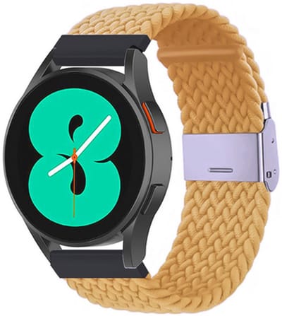 By Qubix - Braided nylon bandje - Geel - Geschikt voor Xiaomi Redmi Watch 5 Active / Redmi Watch 5 Lite