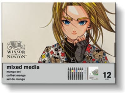 Winsor & Newton 0290197 Mixed Media Set Art Manga - 12 Delig