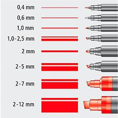 Permanente markeerstift Staedtler Lumocolor 317-2 M Rood (10 Stuks)