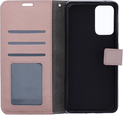 LuxeBass Telefoon Wallet Bookcase voor Oppo A52 / A72 / A92 Portemonnee telefoonhoesje voor Bankpassen Hoesje voor Oppo A52 / A72 / A92-  Kunstleer - Siliconen Houder - Magnetische sluiten- Rosegoud - bookcase - boekhoesje - book case - boek hoesje