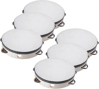 Kindertamboerijn Set - Muziekinstrument Kinderen - Muzikale Ontwikkeling - Stootbeschermingsframe - 6 Stuks 15 cm - Niet gespecificeerd