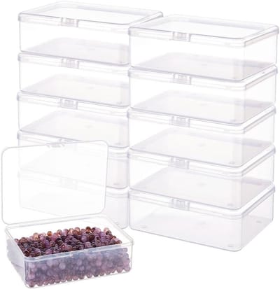 12 Stuks Mini Doorzichtige Opbergdozen met Deksel - Ideaal voor Oordopjes, Kralen en Sieraden