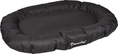Hondenmand Dreambay® Ovaal Zwart – 140x105x17 cm – extra groot hondenkussen, waterafstotend & wasbare hoes – Flamingo