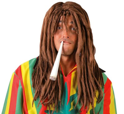Fiestas Guirca - Pruik - Rasta bruin haar