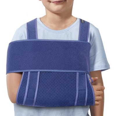 Écharpe de bras Velpeau pour enfants Immobiliseur d'épaule réglable pour fractures du bras, fracture de la main et déchirures de la coiffe des rotateurs Small