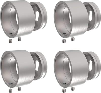 Wandflens RVS - Buisbevestiging Leuninghouder - Leuning Bevestigen - 1-Gatsbevestiging - Ø 424 mm - Zilverkleurig