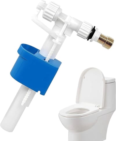 Reparatieset Toilet - Vervangingsonderdeel - Sanitaire Reparatie - Messing Aansluiting - 30 x 15 x 7 cm - Zilver