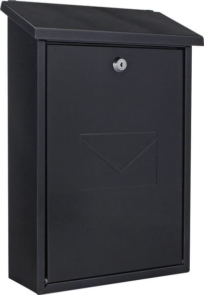 Rottner Kleine Brievenbus Mia - Zwart-Grijs - 40x27x11,5 cm