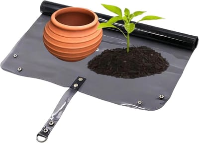Plantenverpotmat - Kweekkussen - Planten Vermeerderen - Waterdichte Barrière - 70 x 49.5 cm - Grijs