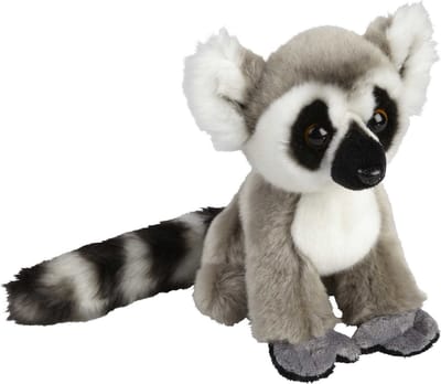 Ravensden Pluche knuffel dier - Ringstaart Maki aap - 18 cm - bosdiertjes knuffel