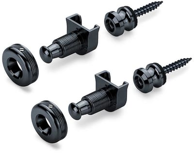 Straplock - Schaller S-Locks - Gehard staal - Gitaarband beveiliging - Black Chrome