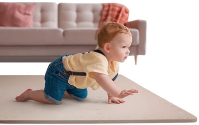 Puzzelmat – PetitLo® Speelmat voor Baby & Kind (20 Stuks) - 30x30x1,2CM - Zacht & Veilig EVA-Schuim Speelkleed - Kruipmat Baby - Speeltegels Kind -Beige