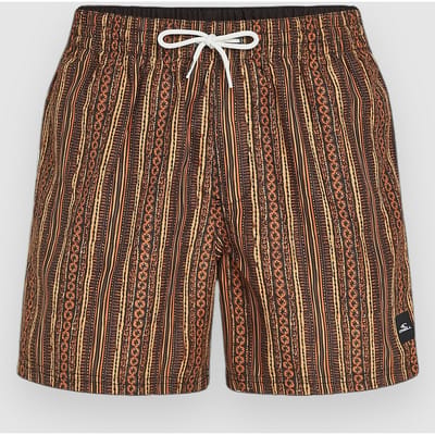 O'Neill Heren zwemshort cali print 15" bruin/oranje gestreept