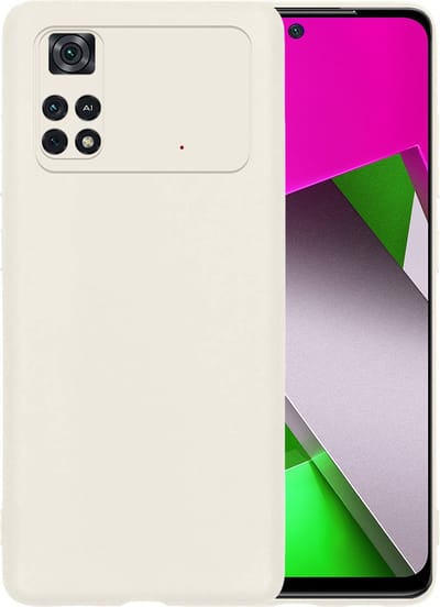 Hoesje - Geschikt voor Xiaomi Poco X4 Pro 5G - Sterk & Shockproof - Hoes Cover - Siliconen Case - Telefoonhoesjes - Wit