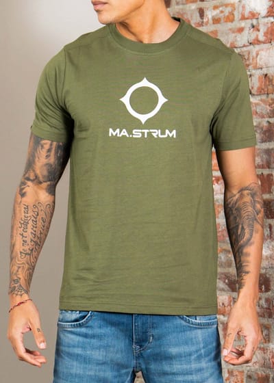 MA.Strum Beam logo tee - bronze green