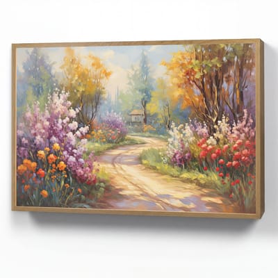 Wandlamp 90x60 cm - Oplaadbaar - Bloemen - Bomen - Kunst - Watercolor - Wandlampen binnen woonkamer - Slaapkamer lamp - Decoratieve nachtlamp - Vloerlamp draadloos