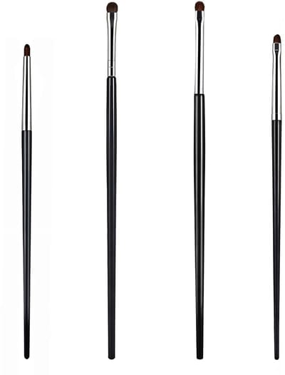 Dailygoods- Smudge Brush Set 4 Stuks - Multifunctionele Make-upkwasten - Nylon/PP/Aluminium - Ideaal voor Oogschaduw/Eyeliner - 17,3 cm/14,5 cm/14,7 cm