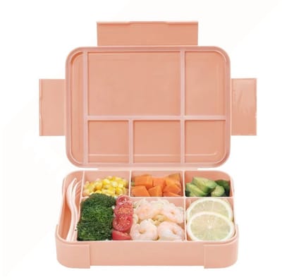 Kinderbroodtrommel met 5 vakken, geschikt voor meisjes, jongens en volwassenen, magnetron- en vaatwasmachinebestendig -1300ml