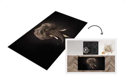 Keukenloper - Loper keuken - Olifant - Kunst - Oude meesters - 120x60 cm - Keukenloper vinyl