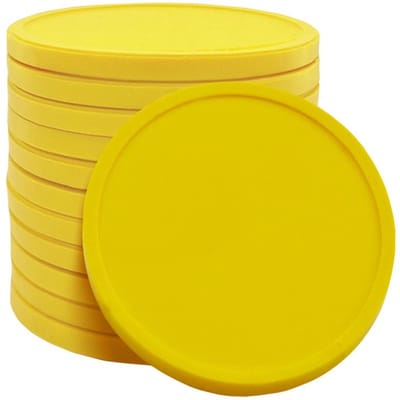 CombiCraft blanco recycle munt gemaakt van biologisch afbreekbaar aardappelzetmeel - geel - Ø 29mm - verpakking 500 stuks
