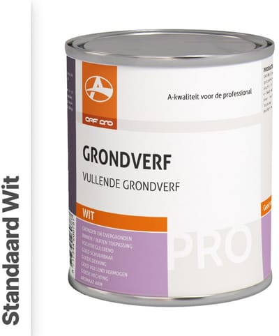 OAF PRO Grondlak Professioneel Standaard Wit (Witste kleur) 750 ml - Grondverf voor Hout en Metaal - Grondverf Buiten - Kan 1 Jaar buiten zonder aflak - In 9.000 mengkleuren
