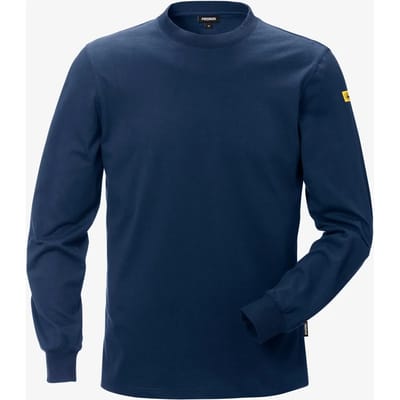 Fristads Esd T-Shirt Lange Mouwen 7082 Xtm - Donker marineblauw - 4XL