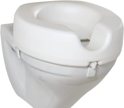 Aurixi® Toiletverhoger 10 cm - Voor Ouderen - WC Verhoger - Wit - 43cm x 40cm x 13cm