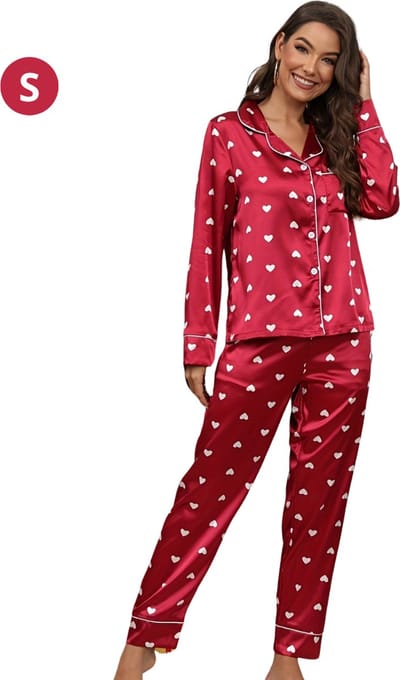 Livano Kerstpyjama - Kerst Pyjama - Dames - Vrouwen - Volwassenen - Set - Broek - Shirt - Christmas - Maat S