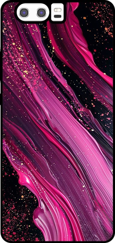 Smartphonica Telefoonhoesje Geschikt voor Huawei P10 Plus met marmer opdruk - TPU backcover case marble design - Paars Roze geschikt voor Huawei P10 Plus